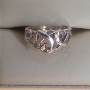 Tiffany Palmoma Picasso vintage 3 heart ring 925ss